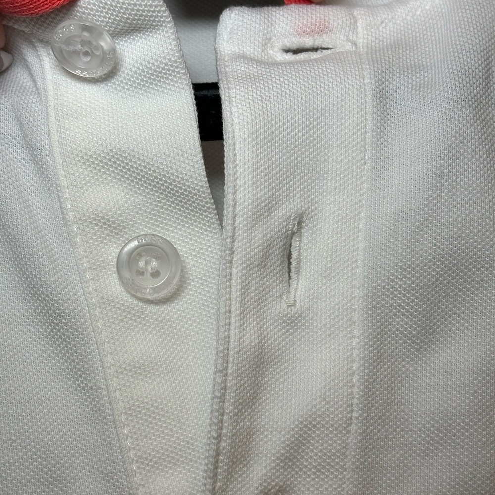 BOSS - White and Orange Polo Shirt for Men in Size L - Picture 6 of 10